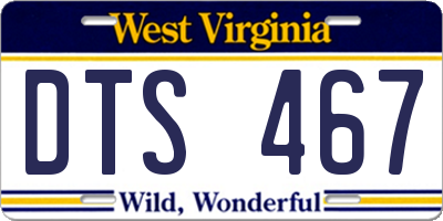 WV license plate DTS467