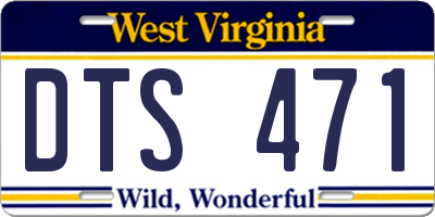 WV license plate DTS471