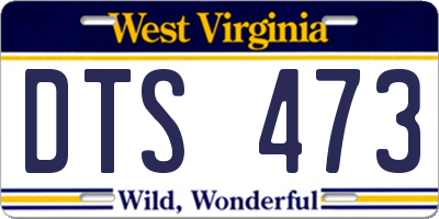 WV license plate DTS473