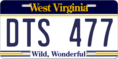 WV license plate DTS477