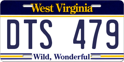 WV license plate DTS479