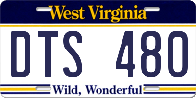 WV license plate DTS480