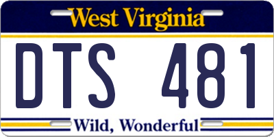 WV license plate DTS481