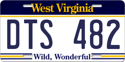 WV license plate DTS482