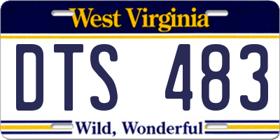 WV license plate DTS483