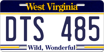 WV license plate DTS485