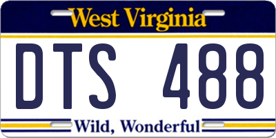 WV license plate DTS488