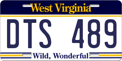 WV license plate DTS489
