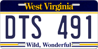 WV license plate DTS491
