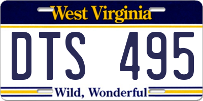 WV license plate DTS495