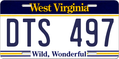 WV license plate DTS497