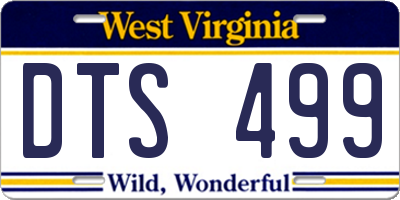 WV license plate DTS499