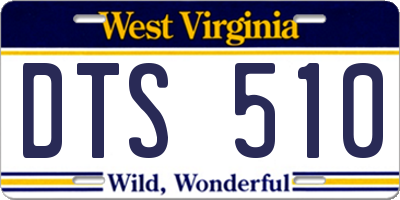 WV license plate DTS510