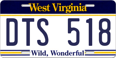 WV license plate DTS518