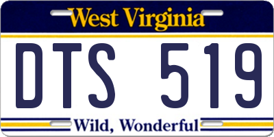 WV license plate DTS519