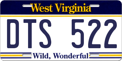 WV license plate DTS522