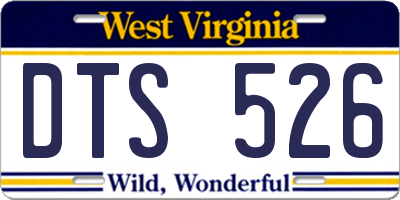 WV license plate DTS526
