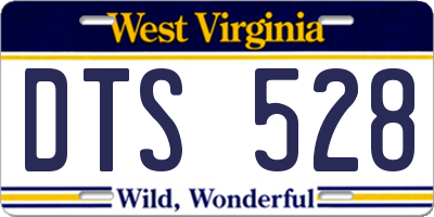 WV license plate DTS528