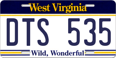 WV license plate DTS535