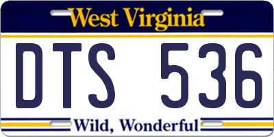 WV license plate DTS536