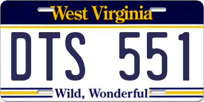 WV license plate DTS551