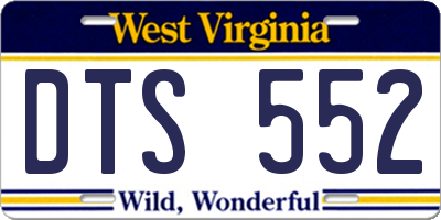 WV license plate DTS552