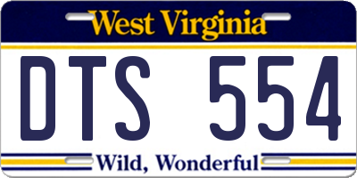 WV license plate DTS554