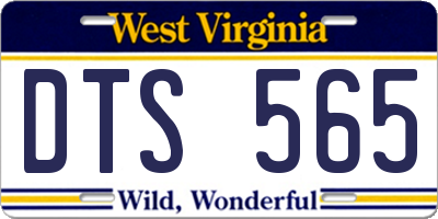 WV license plate DTS565