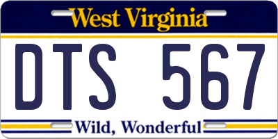 WV license plate DTS567