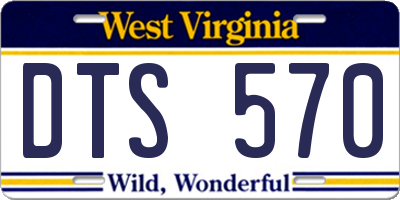WV license plate DTS570