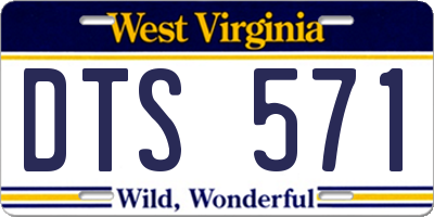 WV license plate DTS571
