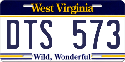 WV license plate DTS573