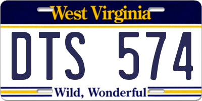 WV license plate DTS574