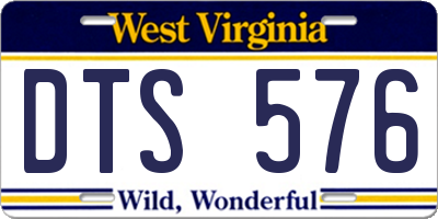 WV license plate DTS576