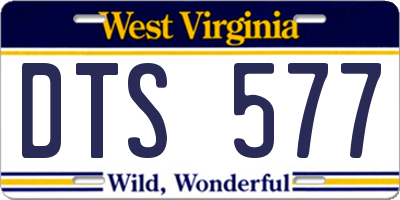 WV license plate DTS577