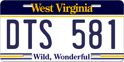 WV license plate DTS581