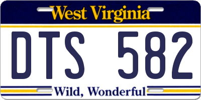 WV license plate DTS582