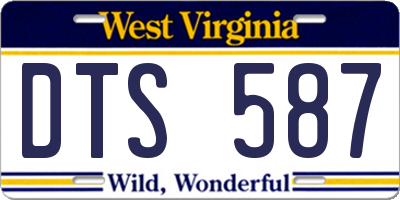 WV license plate DTS587
