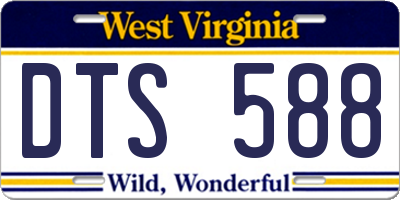 WV license plate DTS588
