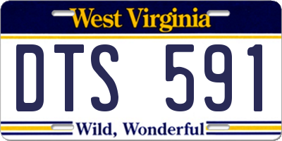 WV license plate DTS591