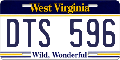 WV license plate DTS596
