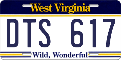 WV license plate DTS617