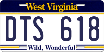 WV license plate DTS618