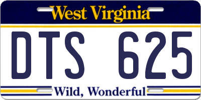 WV license plate DTS625