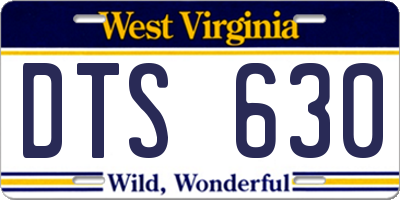 WV license plate DTS630