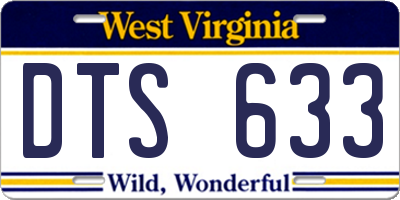 WV license plate DTS633
