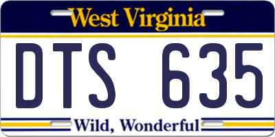 WV license plate DTS635