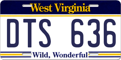 WV license plate DTS636