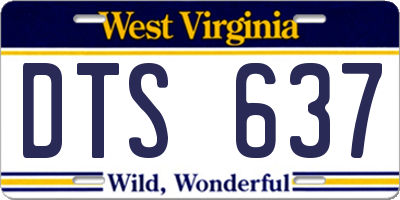 WV license plate DTS637