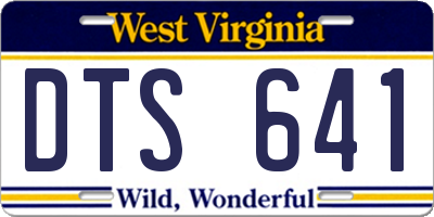 WV license plate DTS641
